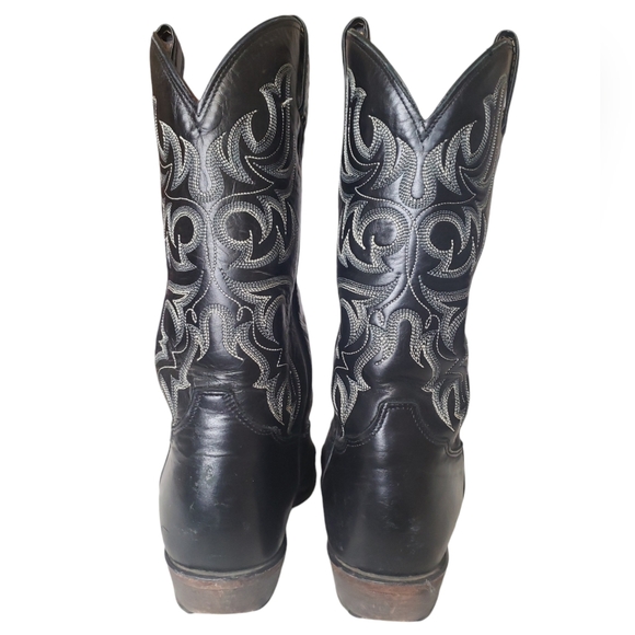 TONY LAMA Cowboy / Western Boots  Genuine Leather Black Men’s Size 10 D 7926 - Picture 5 of 15